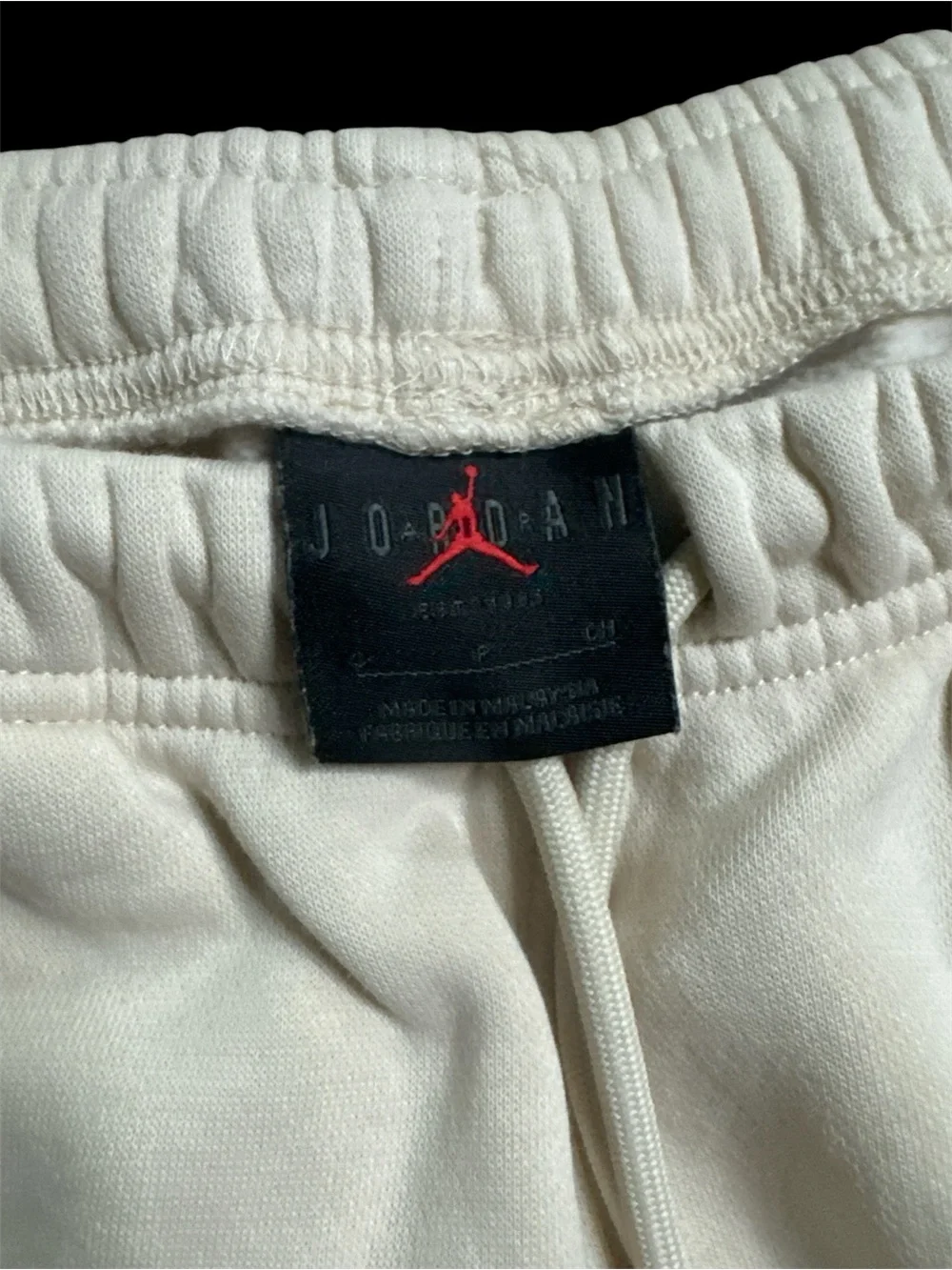 Nike Air Jordan Sport Crossover Fleece Jogger Sweatpants Cream/Oatmeal - Picture 6 of 6